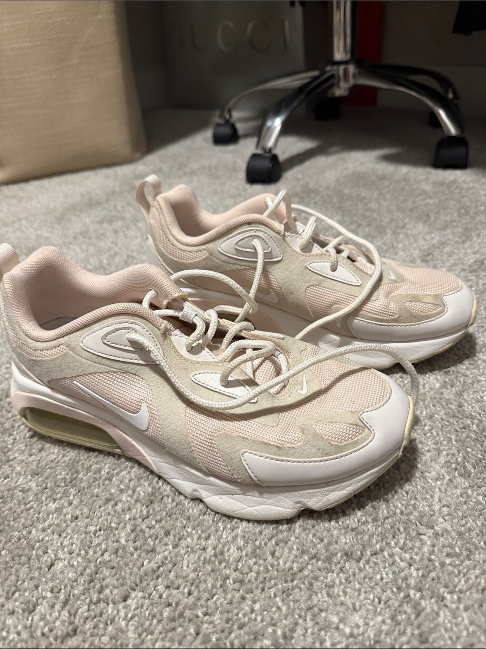 Nike Womenβs Light Pink and White Casual Sneakers
